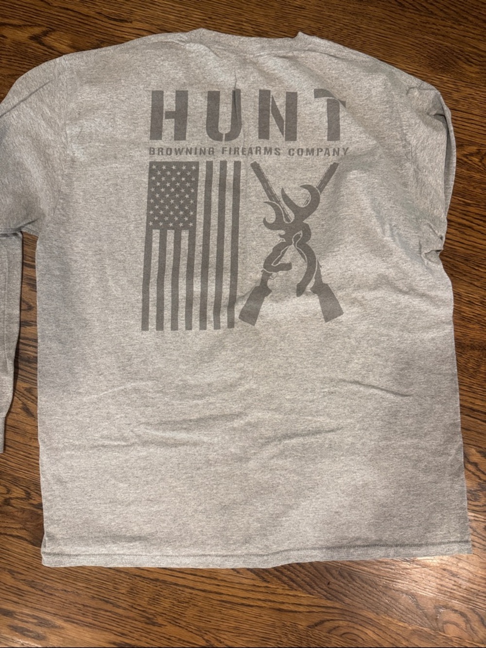 Browning Men's Long Sleeve Hunt Graphic Tee - Gray